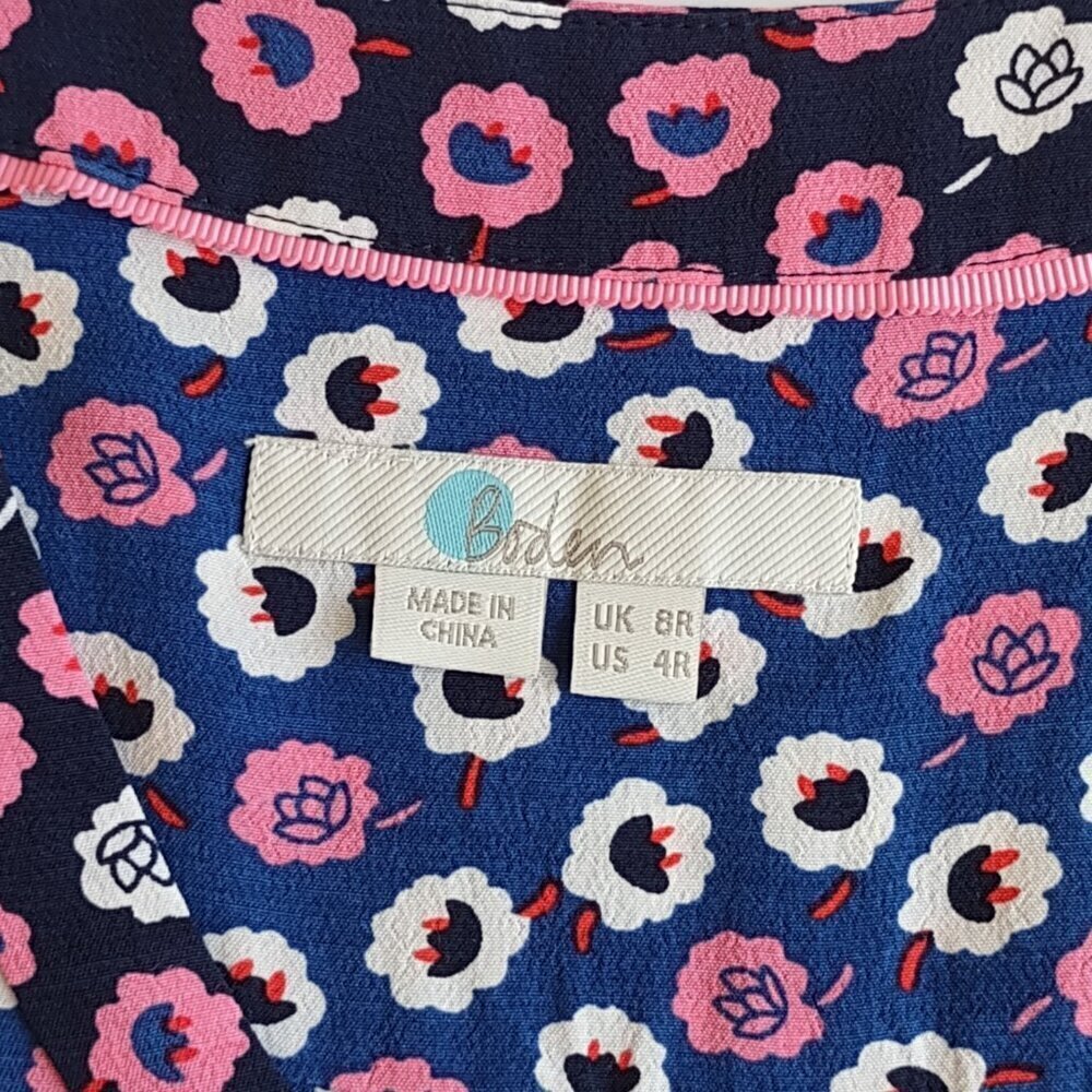 Boden Azalea Bud Floral Tunic Dress Boho Chic Casual Garden Cottage Size 4 - Picture 6 of 7
